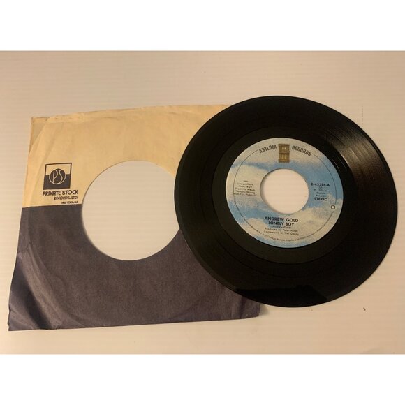 Andrew Gold "Lonely Boy" / "Must Be Crazy" 7" Vinyl Single 1976 Asylum Records W - Picture 3 of 5